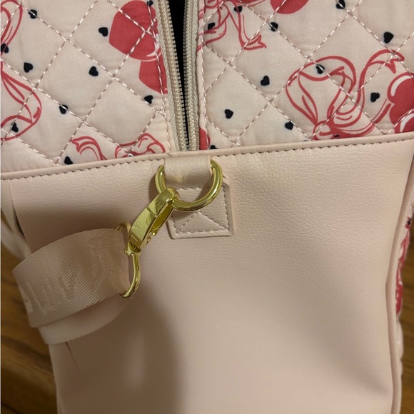 Betsy Johnson Quilted Pink Cherry Bow Weekender - Picture 7 of 9